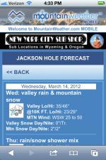 Mountain Weather Mobile