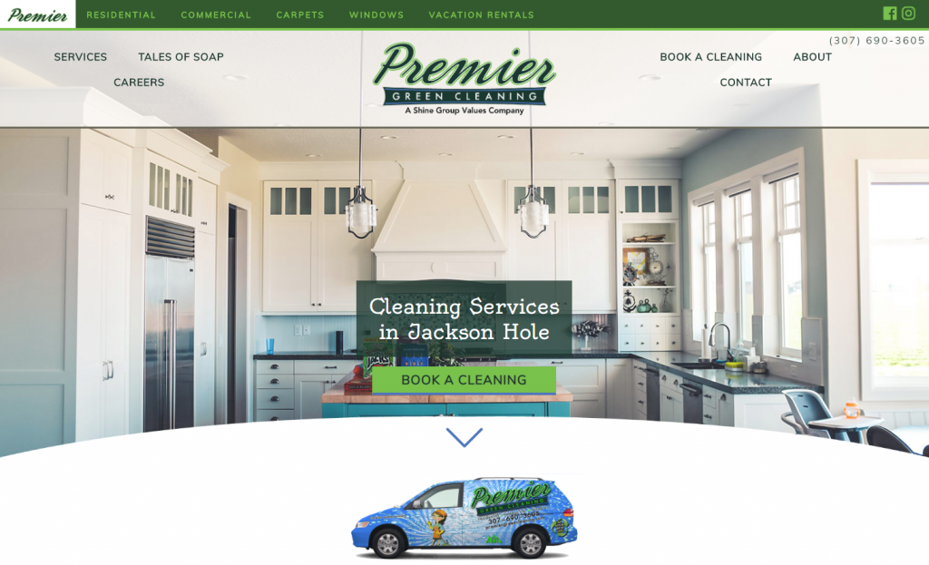 Premier Green Cleaning Website Portfolio image