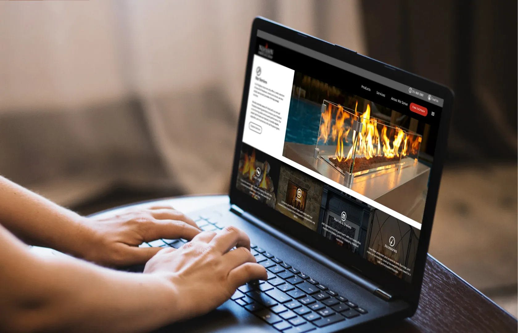 digital marketing services for fireplace shop