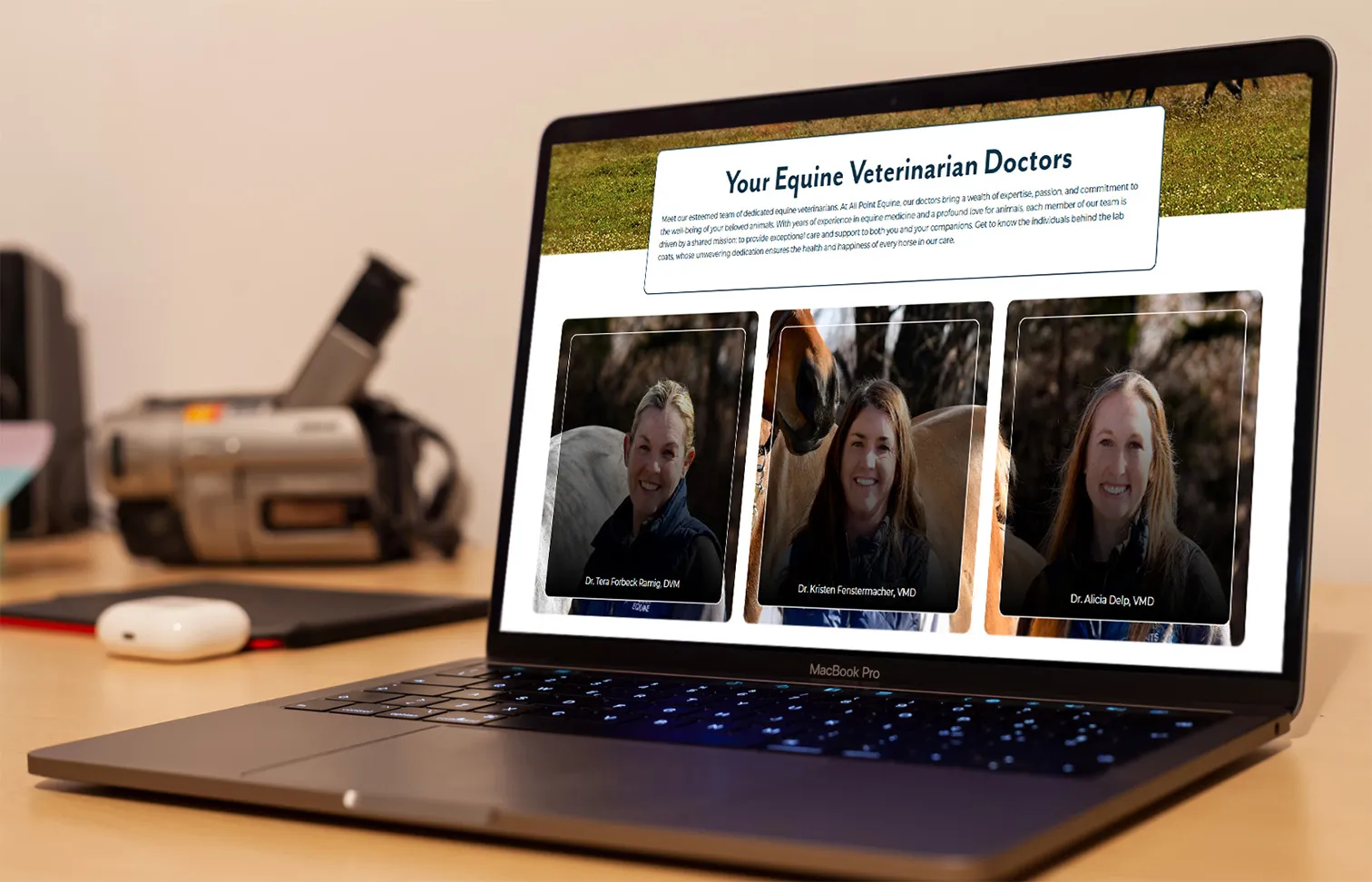 custom website design services for equestrian vets