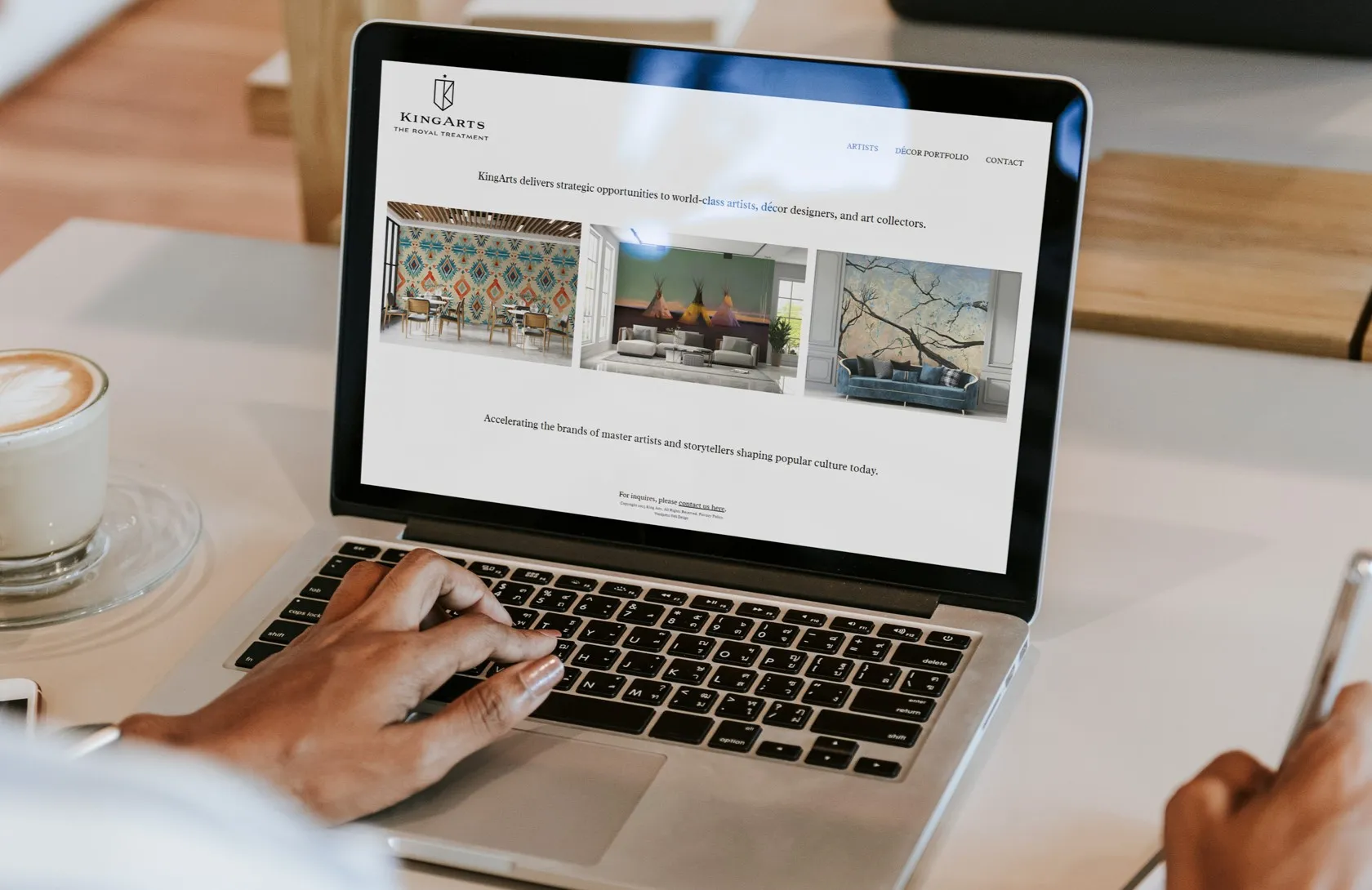 website design and development for King Arts