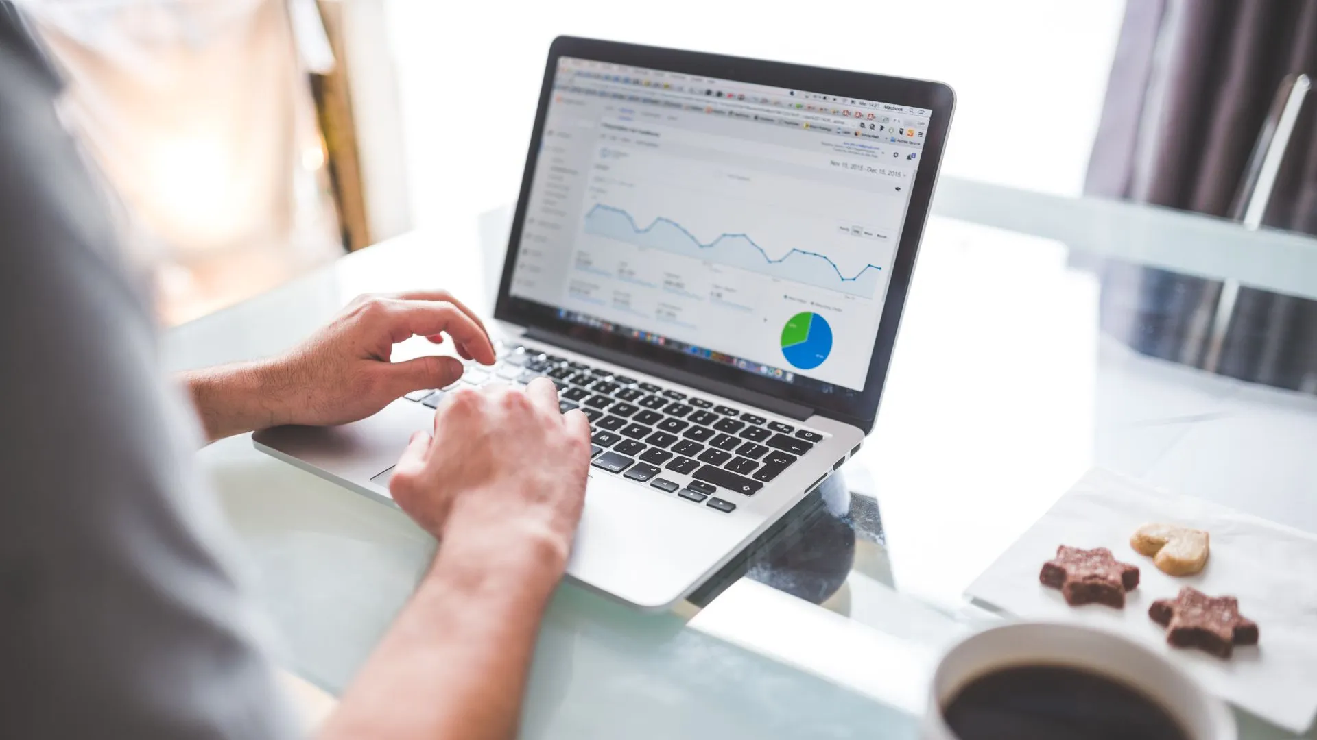 search engine optimization data on laptop