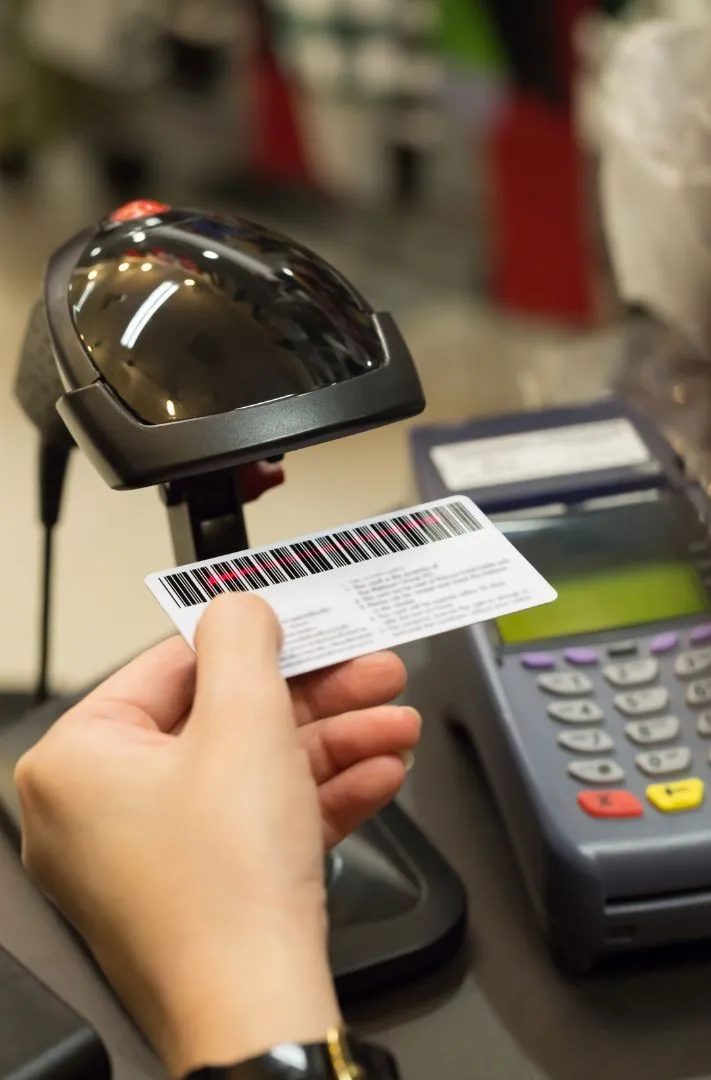 scanning card into membership management system