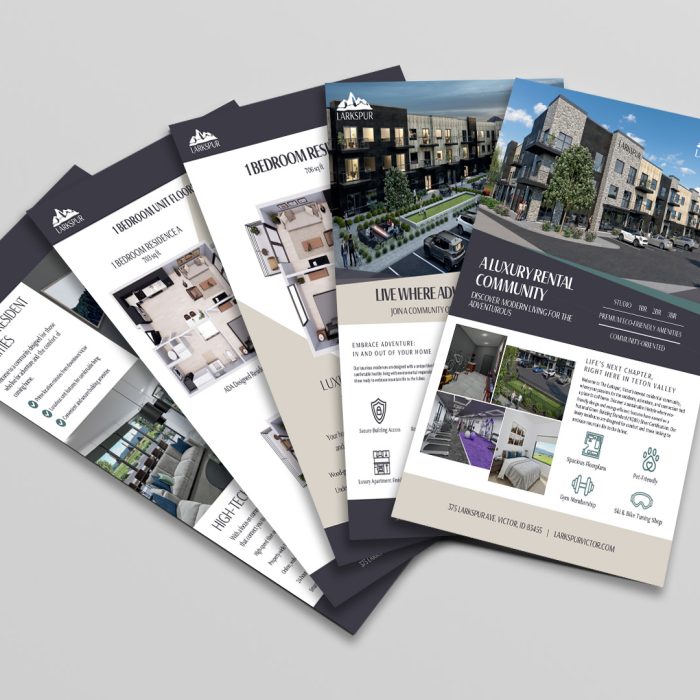 brand consistency management with flyers for The Larkspur