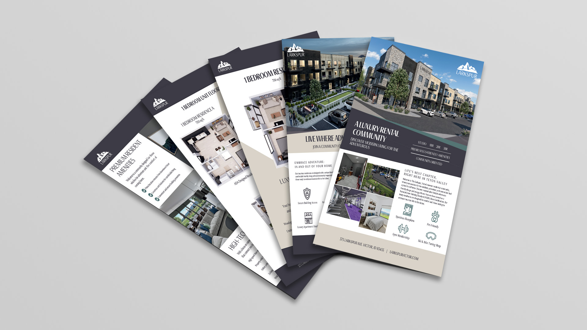 brand consistency management with flyers for The Larkspur