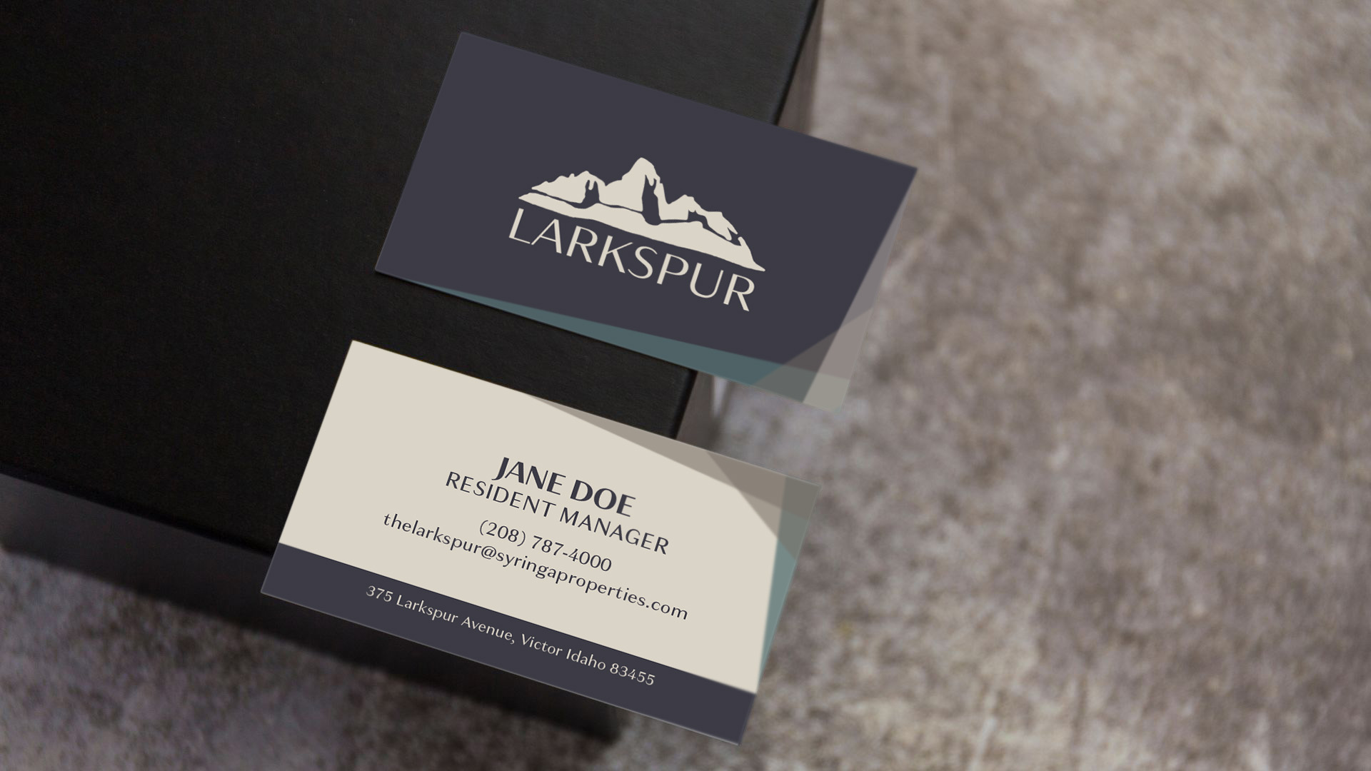brand consistency management with business cards for The Larkspur