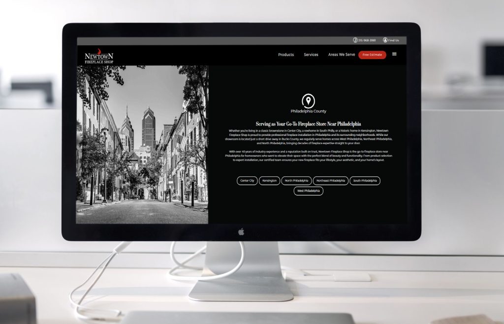 webpage with local SEO for small businesses