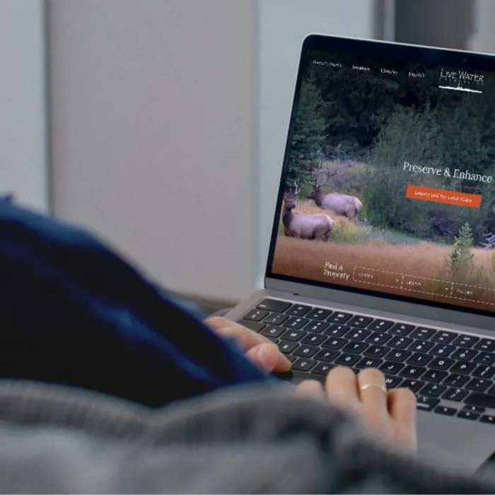 real estate web design on laptop