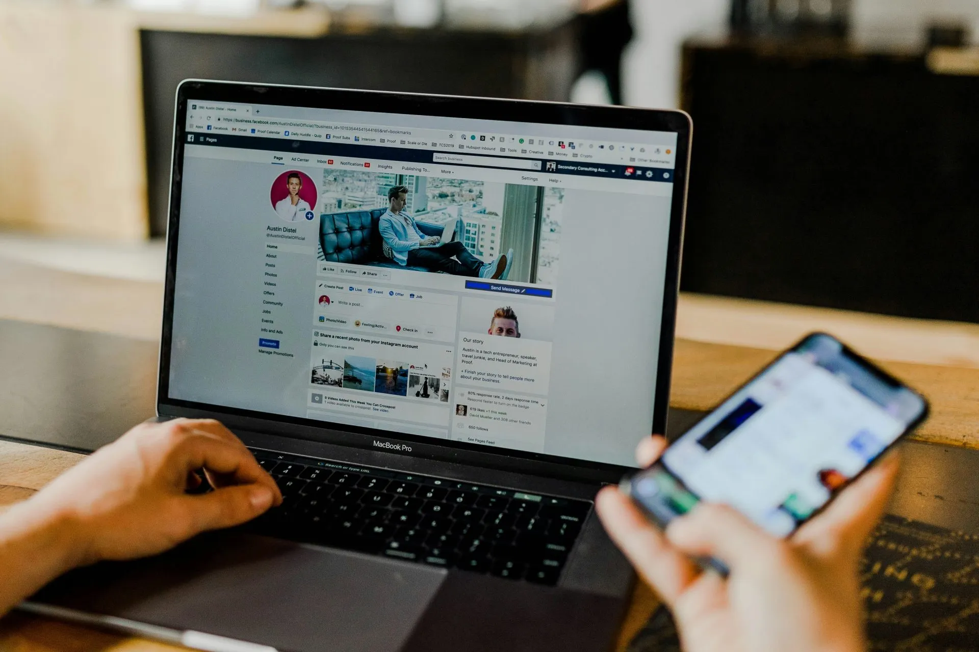 business social media profile
