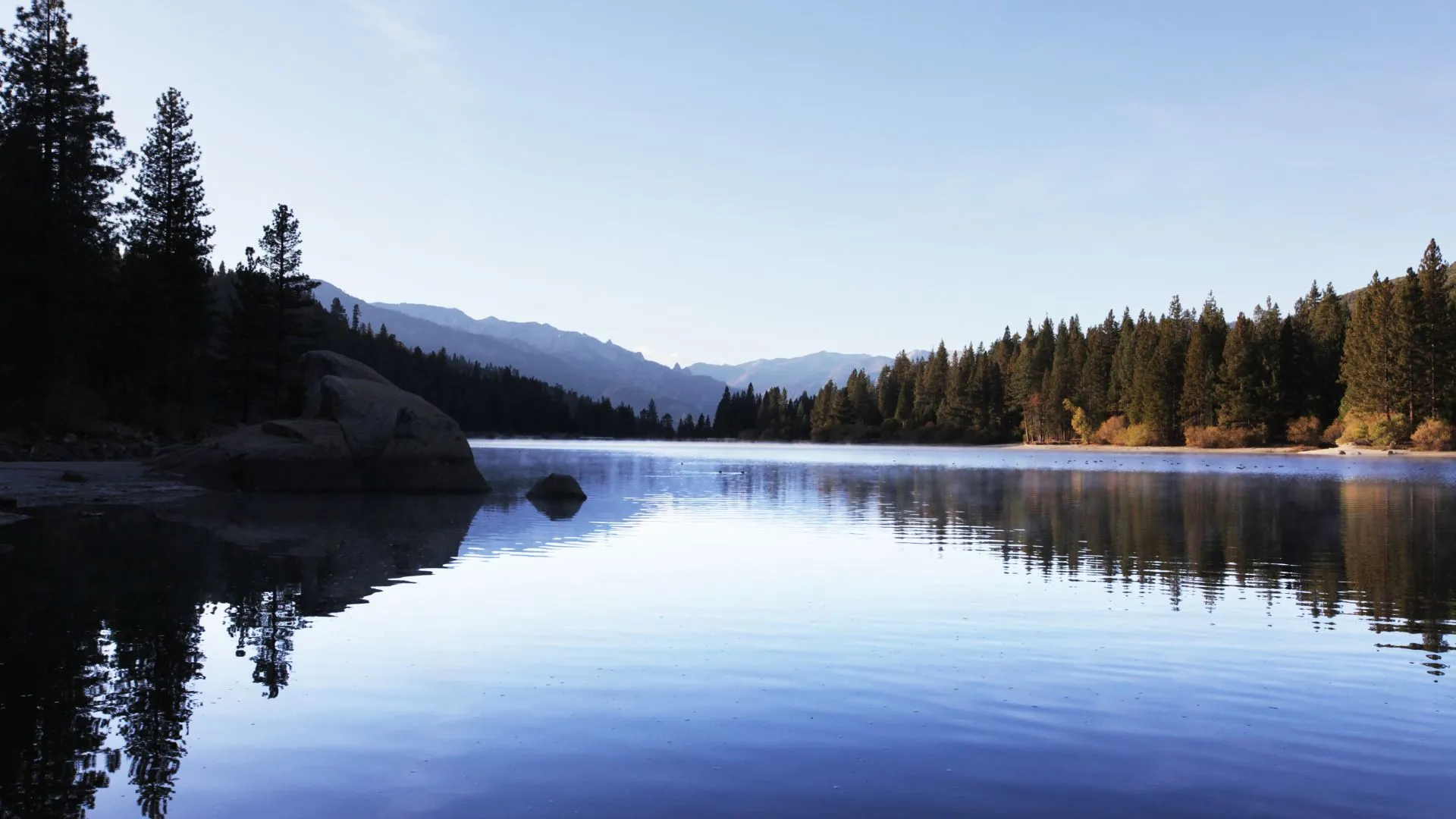 mountains with lake